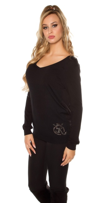 2in1 sweater Wrap Look at the back Black